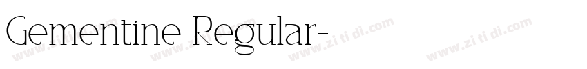 Gementine Regular字体转换 Gementine Regular字体转换